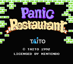 Panic Restaurant title screenshot